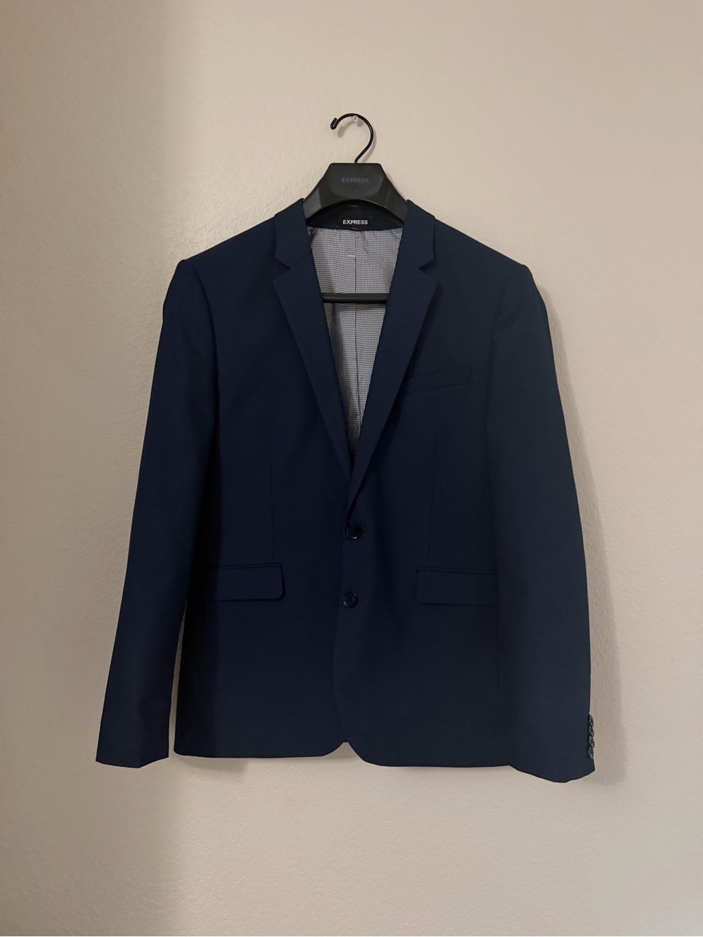 Express Men's Dark Navy Two-Button Blazer